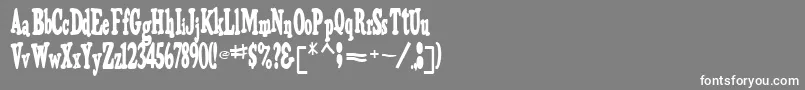 フォントTrojanRegular – 灰色の背景に白い文字