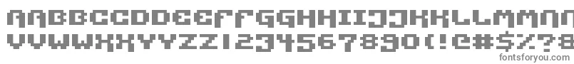 Pixtech Font – Gray Fonts on White Background