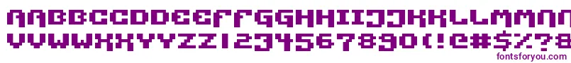 Pixtech Font – Purple Fonts on White Background