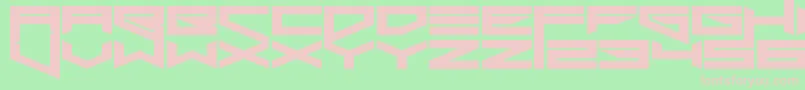 XerosProof Font – Pink Fonts on Green Background