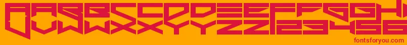 XerosProof Font – Red Fonts on Orange Background