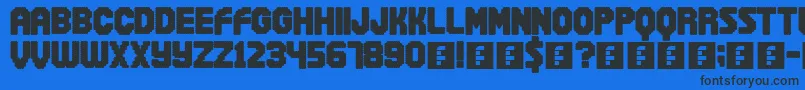 Snowball Font – Black Fonts on Blue Background