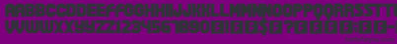 fuente Snowball – Fuentes Negras Sobre Fondo Morado