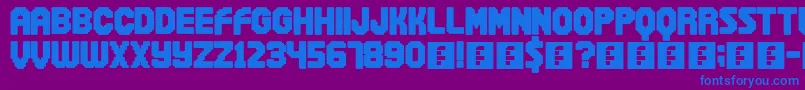 Snowball Font – Blue Fonts on Purple Background