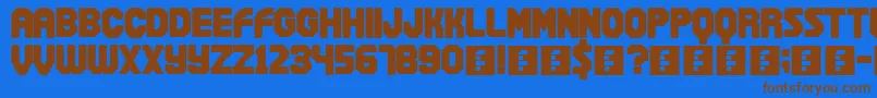 Snowball Font – Brown Fonts on Blue Background