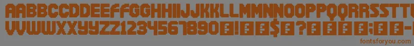 Snowball Font – Brown Fonts on Gray Background
