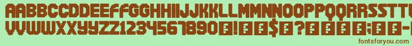 Snowball Font – Brown Fonts on Green Background