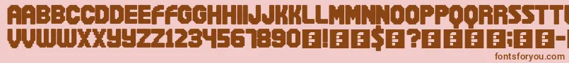 Snowball Font – Brown Fonts on Pink Background