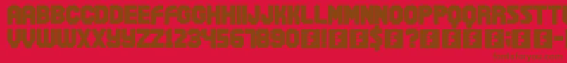 Snowball Font – Brown Fonts on Red Background
