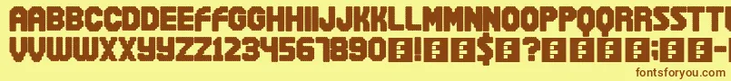 Snowball Font – Brown Fonts on Yellow Background