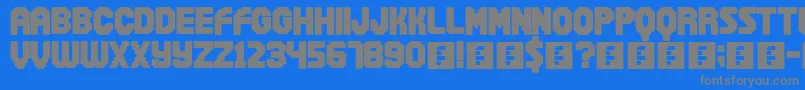 Czcionka Snowball – szare czcionki na niebieskim tle