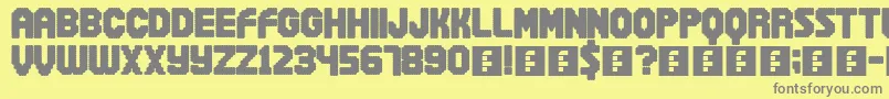 Snowball Font – Gray Fonts on Yellow Background