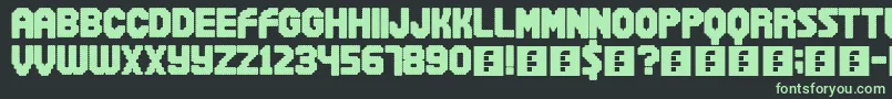 Snowball Font – Green Fonts on Black Background