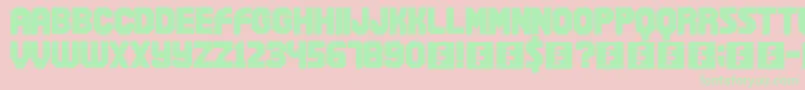 Snowball Font – Green Fonts on Pink Background