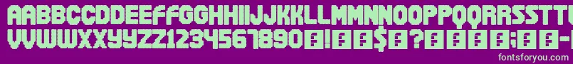 Snowball Font – Green Fonts on Purple Background