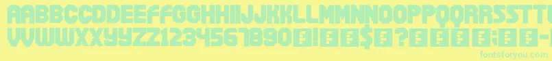 Snowball Font – Green Fonts on Yellow Background