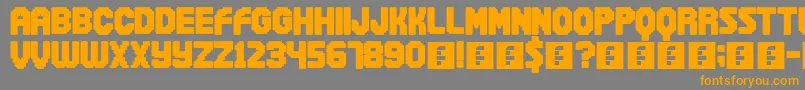 Snowball Font – Orange Fonts on Gray Background