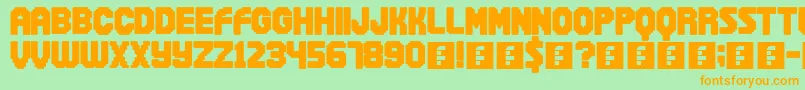 Snowball Font – Orange Fonts on Green Background