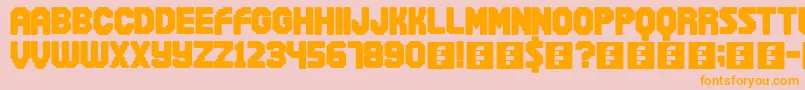 Snowball Font – Orange Fonts on Pink Background