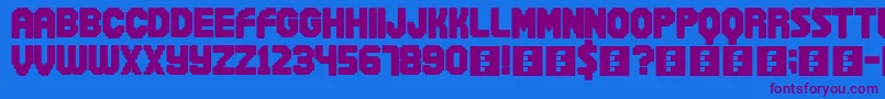Snowball Font – Purple Fonts on Blue Background