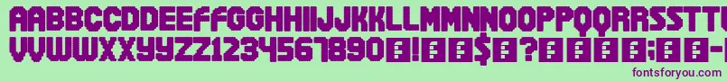 Snowball Font – Purple Fonts on Green Background