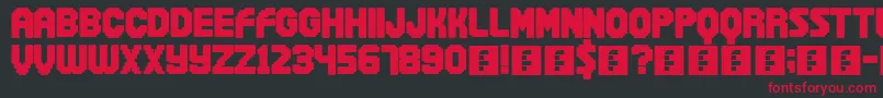 Snowball Font – Red Fonts on Black Background