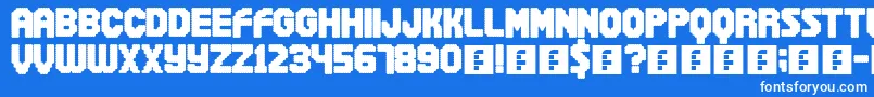 Snowball Font – White Fonts on Blue Background