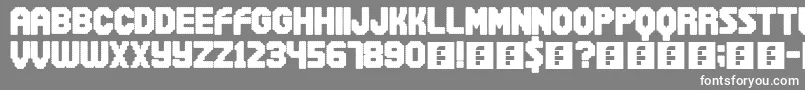 Czcionka Snowball – białe czcionki na szarym tle