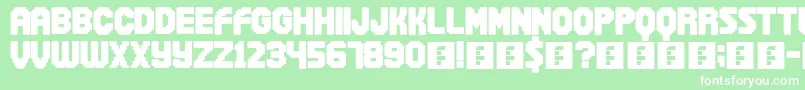 Snowball Font – White Fonts on Green Background