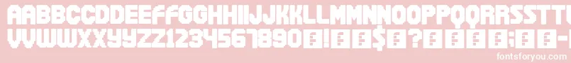 Snowball Font – White Fonts on Pink Background