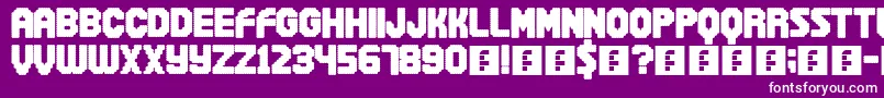 Snowball Font – White Fonts on Purple Background