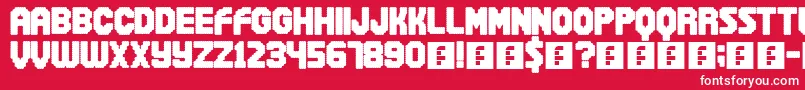 Snowball Font – White Fonts on Red Background