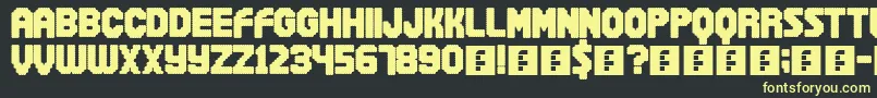 Snowball Font – Yellow Fonts on Black Background