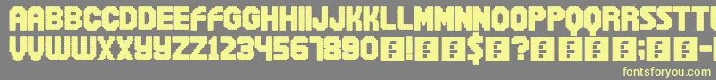 Snowball Font – Yellow Fonts on Gray Background