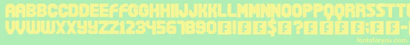 Snowball Font – Yellow Fonts on Green Background