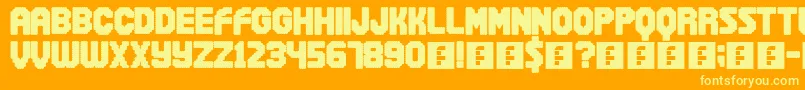 Snowball Font – Yellow Fonts on Orange Background