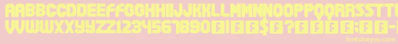 Snowball Font – Yellow Fonts on Pink Background