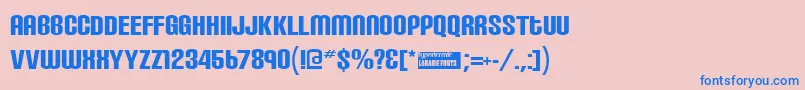 Carbon ffy Font – Blue Fonts on Pink Background