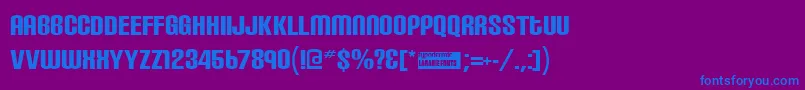 Шрифт Carbon ffy – синие шрифты на фиолетовом фоне