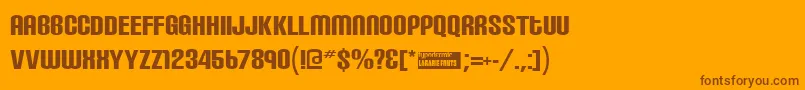 Carbon ffy Font – Brown Fonts on Orange Background