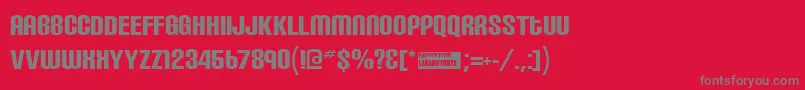 Carbon ffy Font – Gray Fonts on Red Background