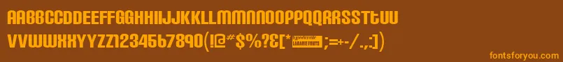 Carbon ffy Font – Orange Fonts on Brown Background