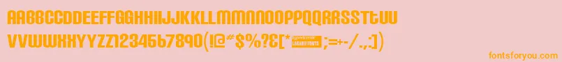 Carbon ffy Font – Orange Fonts on Pink Background