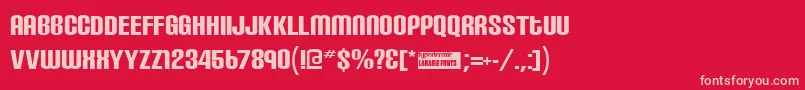 Carbon ffy Font – Pink Fonts on Red Background