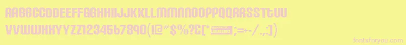 Carbon ffy Font – Pink Fonts on Yellow Background