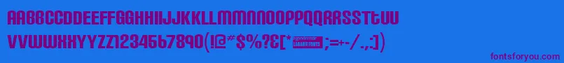 Carbon ffy Font – Purple Fonts on Blue Background