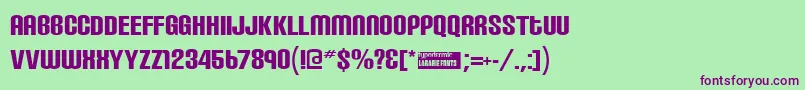 Carbon ffy Font – Purple Fonts on Green Background