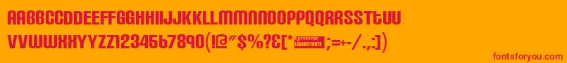 Carbon ffy Font – Red Fonts on Orange Background