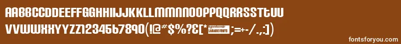 Carbon ffy-Schriftart – Weiße Schriften auf braunem Hintergrund