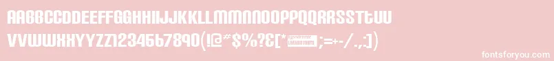 フォントCarbon ffy – ピンクの背景に白い文字
